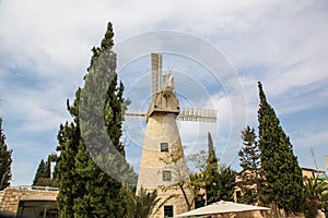 Montefiore windmill in Jerusalem Israel