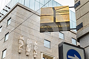 Montenapoleone street in the center of Milan, Italy, one of the most luxurious areas in the city, with many famous shops