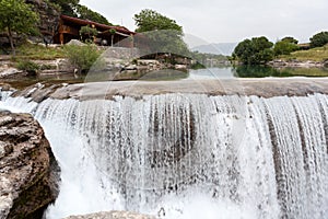 Montenegrin Niagara falls is in surroundings of Podgorica city. Cijevna river, Montenegro, Balkans, Europe