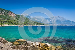 Montenegro coast seascape.