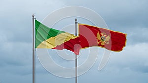 Montenegro and Congo-Brazzaville flag