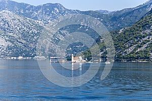 Montenegro. Island of Our Lady on the rocks photo
