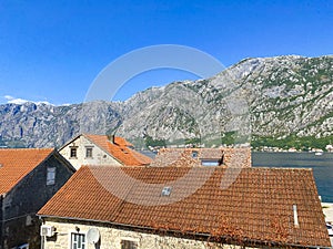Montenegro, Kotor bay view, Water and mountains