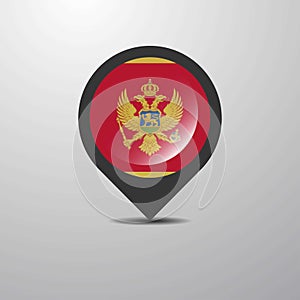 Montenegro Map Pin