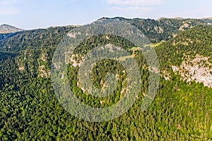 Montenegro mountains forest aerial