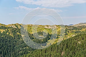 Montenegro mountains helicopter aerial view