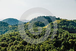 Montenegro mountains helicopter aerial view