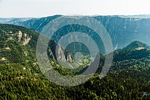 Montenegro mountains helicopter aerial view