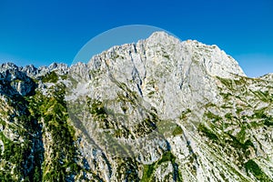 Montenegro mountains helicopter aerial view