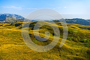 Montenegro mountains at sunrise - aerial