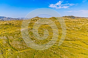 Montenegro mountains at sunrise - aerial