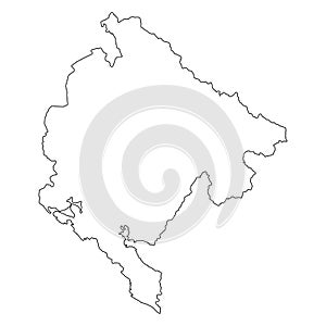 Montenegro Outlline Map.