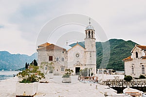 Montenegro. Perast. 16.05.2020 Boka island Church of Our Lady of the Rocks Kotor Bay