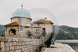 Montenegro. Perast. 16.05.2020 Boka island Church of Our Lady of the Rocks Kotor Bay