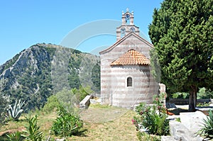 Montenegro, Petrovac, the ancient monastery Gradiste. The Church of Saint Sava