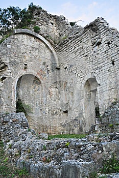 Montenegro ruins of a medieval church