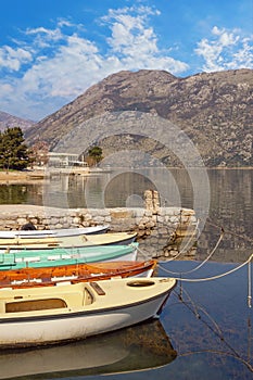 Montenegro. View of Kotor Bay near Prcanj town