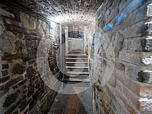 Undergroud wine cellar in Montepulciano, Tuscany, Italy photo