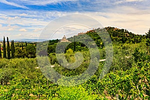 Montepulciano in the region of Siena in Italy