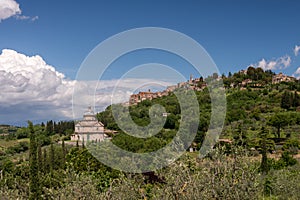 MONTEPULCIANO, TUSCANY/ITALY - MAY 17 : View of San Biagio church Tuscany near Montepulciano Italy on May 17, 2013