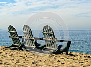 Monterey Bay California beach chairs