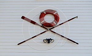 Monterey Station US Coast Guard sign on life ring