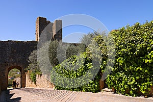 The walls of the Monteriggioni fortress. photo