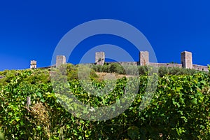 Monteriggioni medieval town in Tuscany Italy