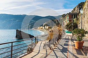 Monterosso al Mare, Liguria, Italy: The largest of the five centuries-old seaside villages of the Cinque Terre in the province of