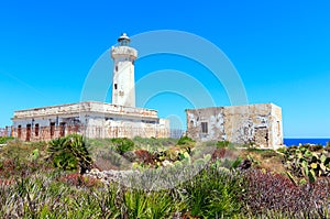 Capo Murro di Porco lighthouse, Syracuse, Sicily, Italy photo