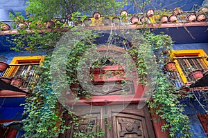 Monterrey, colorful historic buildings in the center of the old city Barrio Antiguo Ã¢â¬â a famous tourist attraction photo