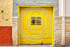 Monterrey, colorful historic buildings in the center of the old city Barrio Antiguo photo