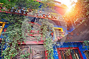 Monterrey, colorful historic buildings in the center of the old city Barrio Antiguo photo