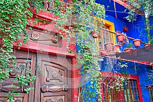 Monterrey, colorful historic buildings in the center of the old city Barrio Antiguo photo