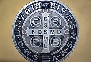 Saint Benedict medall symbols