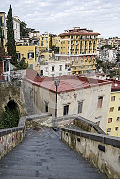 Montesanto stairs, a beautiful ancient pedamentina in Naples photo