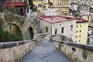 Montesanto stairs, a beautiful ancient pedamentina in Naples photo