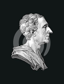Montesquieu, French judge, man of letters, historian, political philosopher photo
