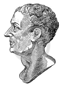 Montesquieu, vintage illustration photo