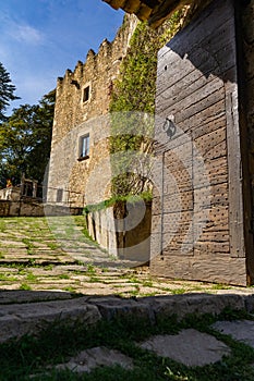 Montesquiu Castle in Ripoll, Catalonia, Spain.