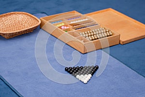 Montessori Educational Material. Bead Stairs.