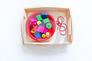 Montessori material Children. The study of mathematics