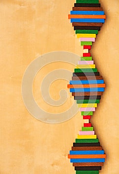 Wood Montessori material for math Cuisenaire rods