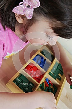 Montessori puzzle. Preschool.