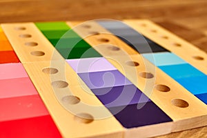 Montessori wood color gamut