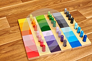 Montessori wood color gamut