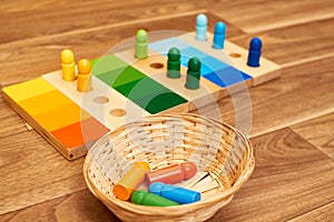 Montessori wood color gamut