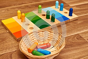 Montessori wood color gamut