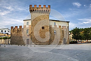 Montevarchi, Arezzo, Tuscany, Italy: the medieval Cassero, part of an ancient fortification