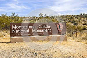 Montezuma Castle National Monument Entrance Sign